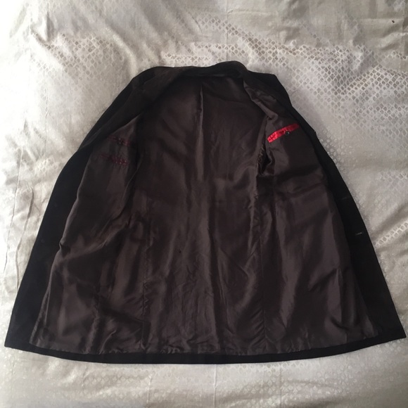 Mens Small HUGO BOSS Brown Suede Larian Coat - Picture 4 of 11